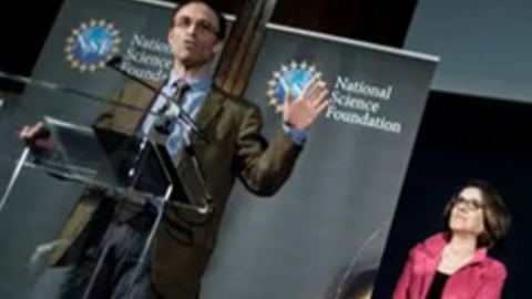 Announcement of first EHT results in a press conference in Washington DC, USA, April 10, 2019.