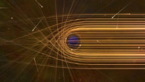 Tracing photons as they swirl around a black hole, forming a black hole shadow. Credit: Nicole Fuller for the NSF