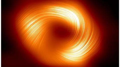 A view of the Milky Way supermassive black hole Sagittarius A* in polarized light.